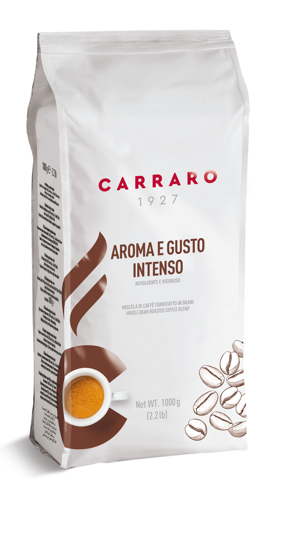 BOABE DE CAFEA AROMA E GUSTO INTENSO 1000g