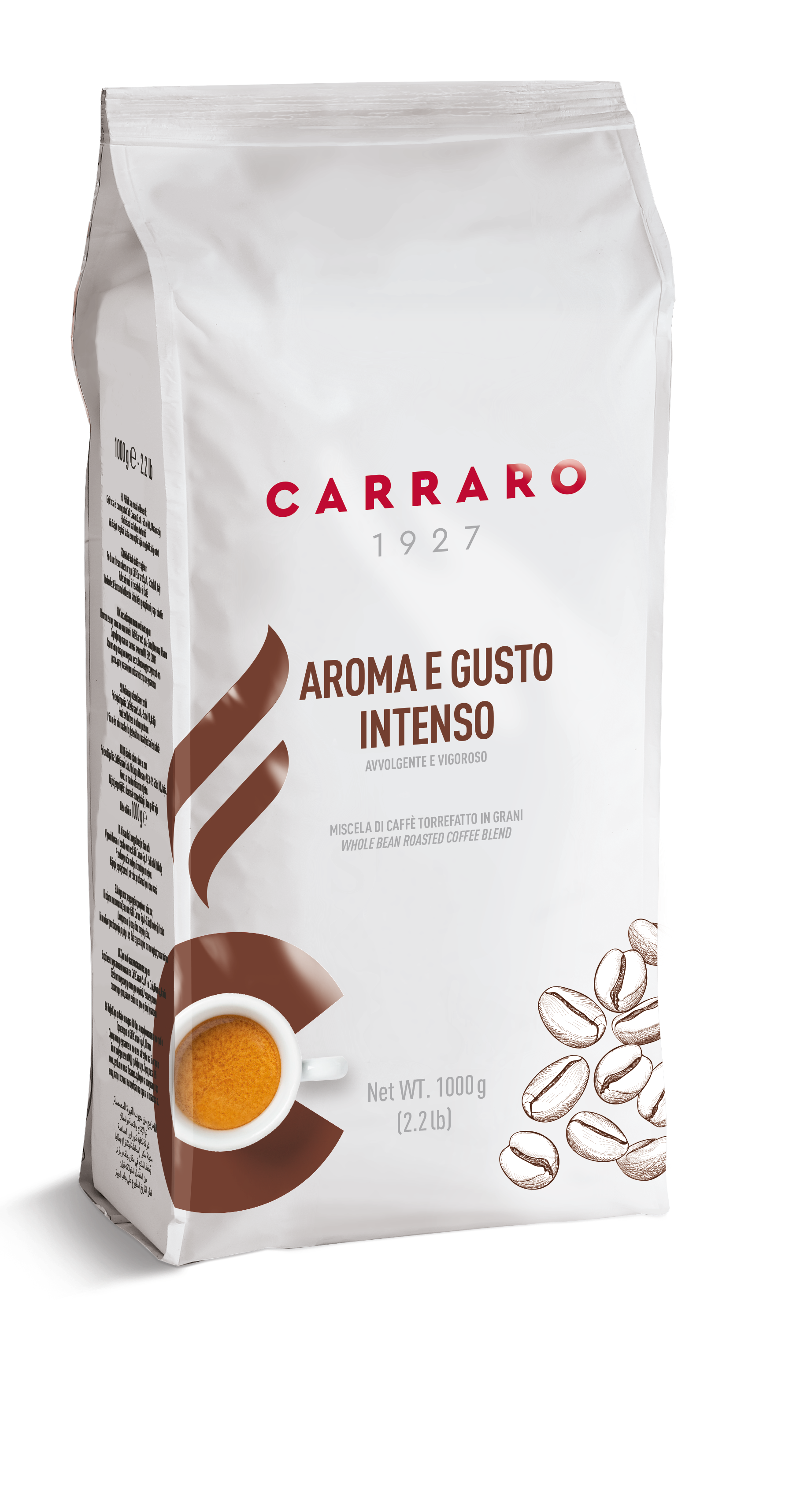 BOABE DE CAFEA AROMA E GUSTO INTENSO 1000g