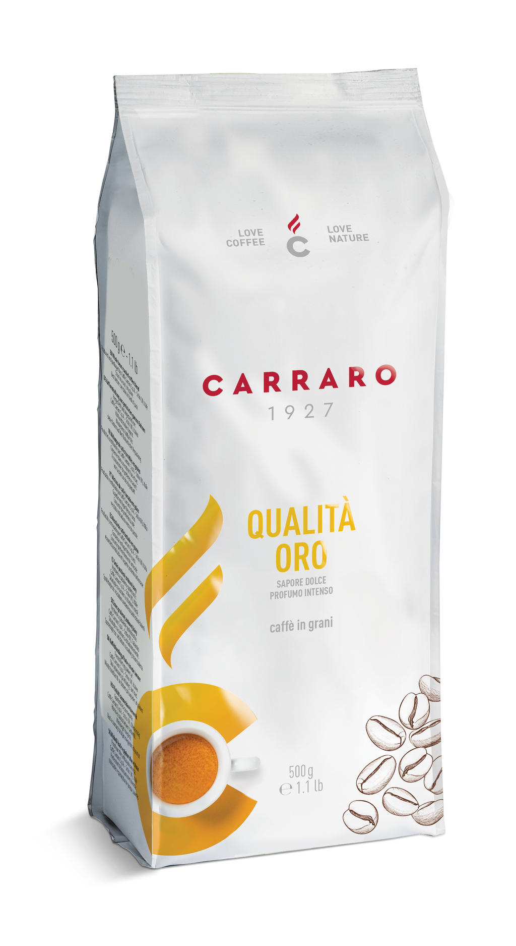 BOABE DE CAFEA QUALITÀ ORO 500g