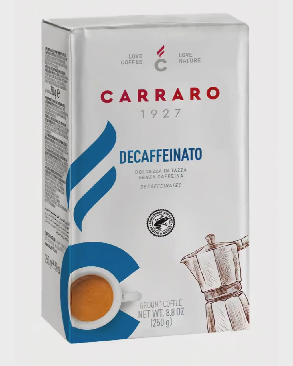 CAFEA MĂCINATĂ DECAFFEINATO / FĂRĂ COFEINĂ  250g